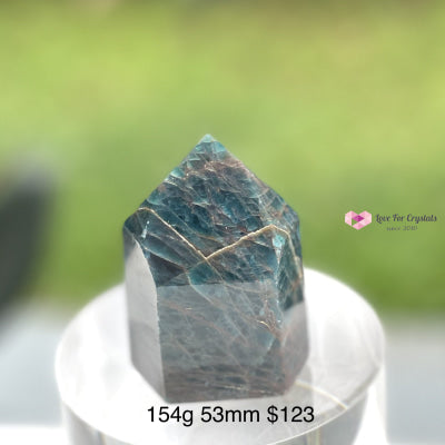 Blue Apatite Standing Point (Brazil) 154G 50Mm
