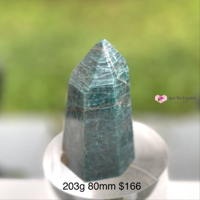 Blue Apatite Standing Point (Brazil) 203G 80Mm