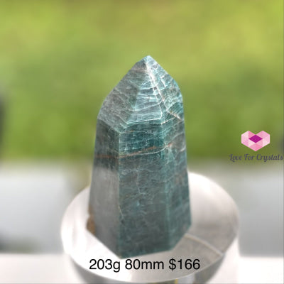 Blue Apatite Standing Point (Brazil) 203G 80Mm
