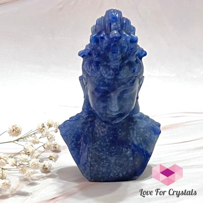 Blue Aventurine Carved Goddess Kwan Yin (10Cm)