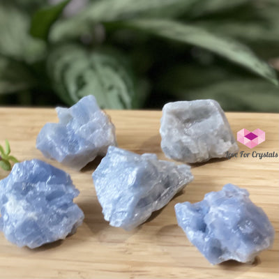 Blue Calcite (Raw) Acid-Washed (Mexico) 30-40Mm Raw Stones