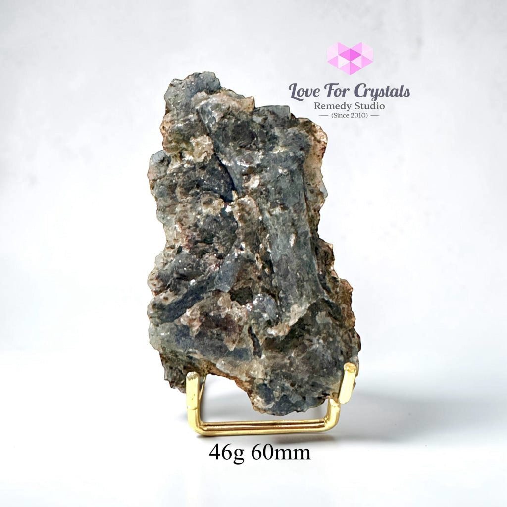 Blue Kyanite in Black Mica (very rare!) Brazil - 46g 60mm - Rare Specimen