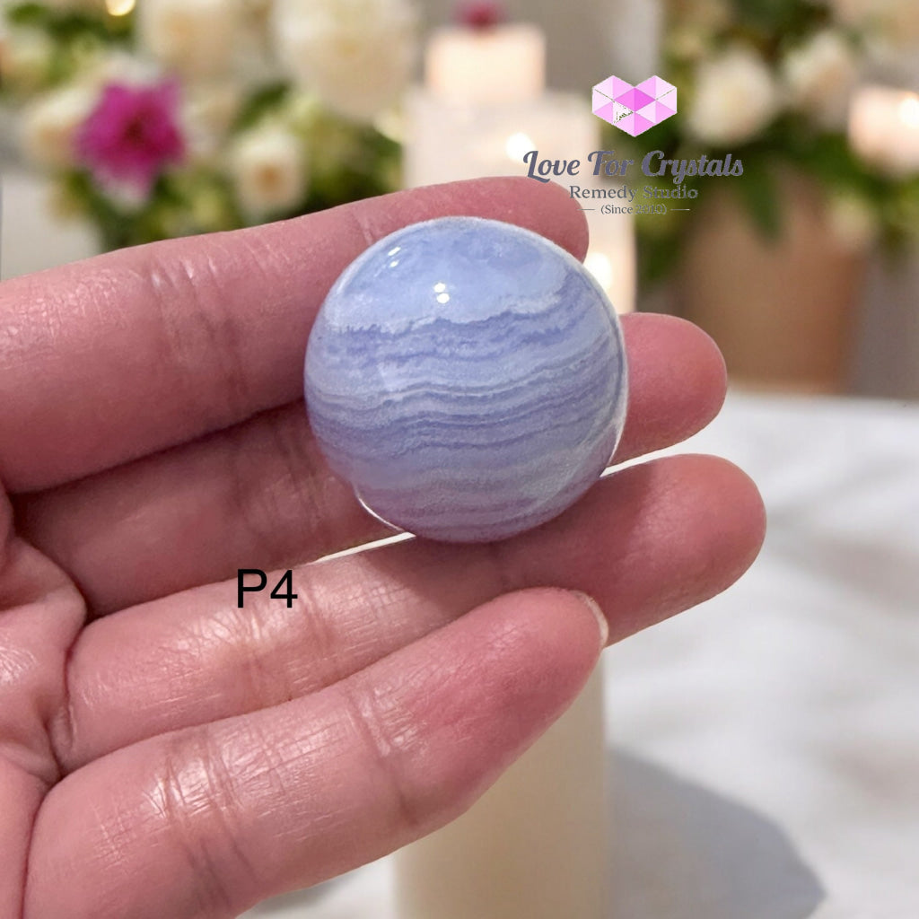 Blue Lace Agate Mini Sphere (20-30Mm) Aaa Grade Photo 4 Crystal Spheres