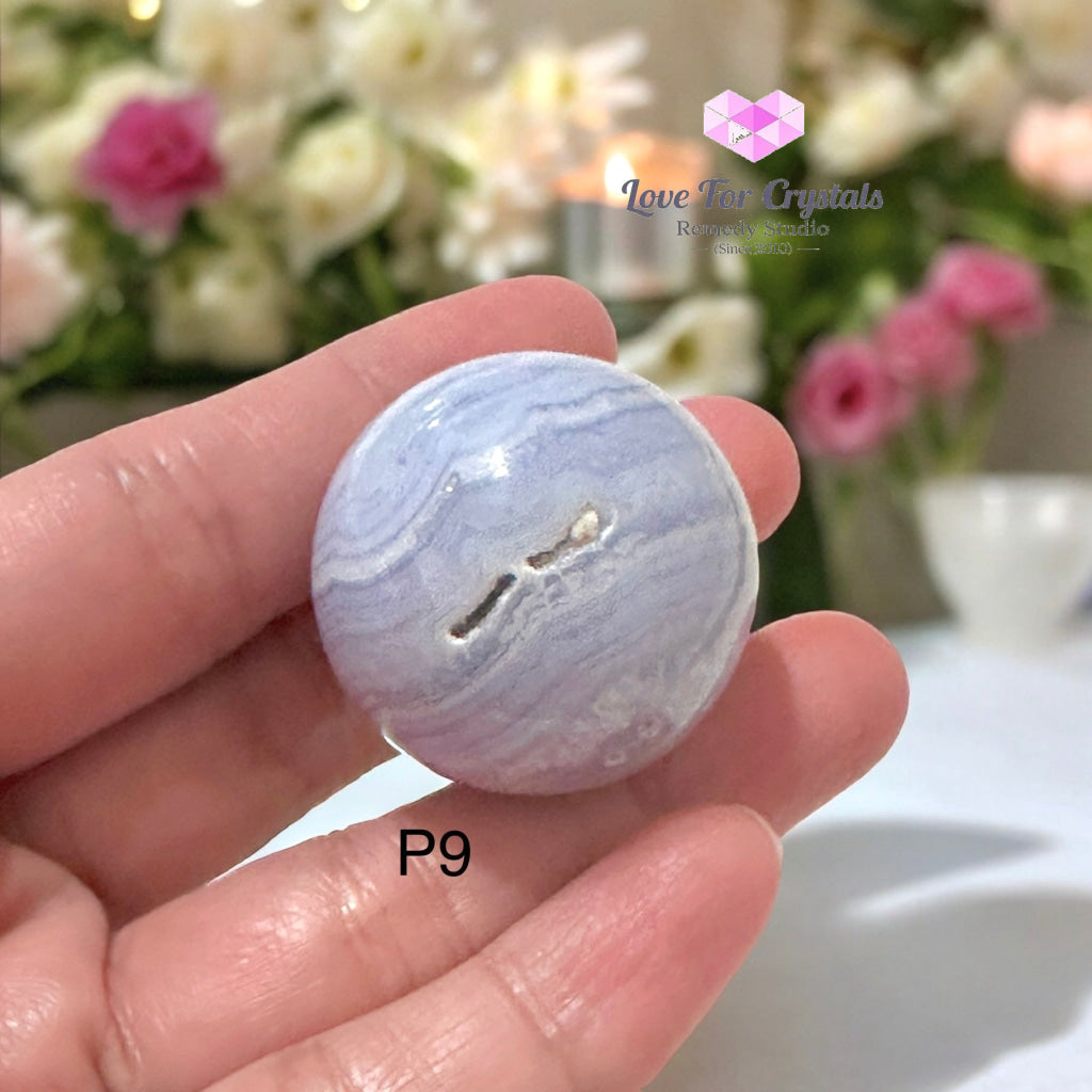 Blue Lace Agate Mini Sphere (20-30Mm) Aaa Grade Photo 9 Crystal Spheres