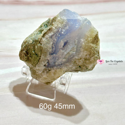 Blue Lace Agate Raw (Brazil)With Stand Crystals