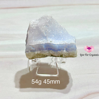 Blue Lace Agate Raw (Brazil)With Stand Crystals