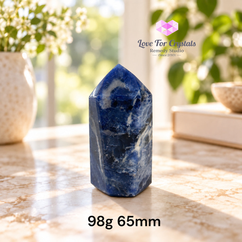 Blue Sodalite Tower (Brazil) Scam Shield - Sodalite