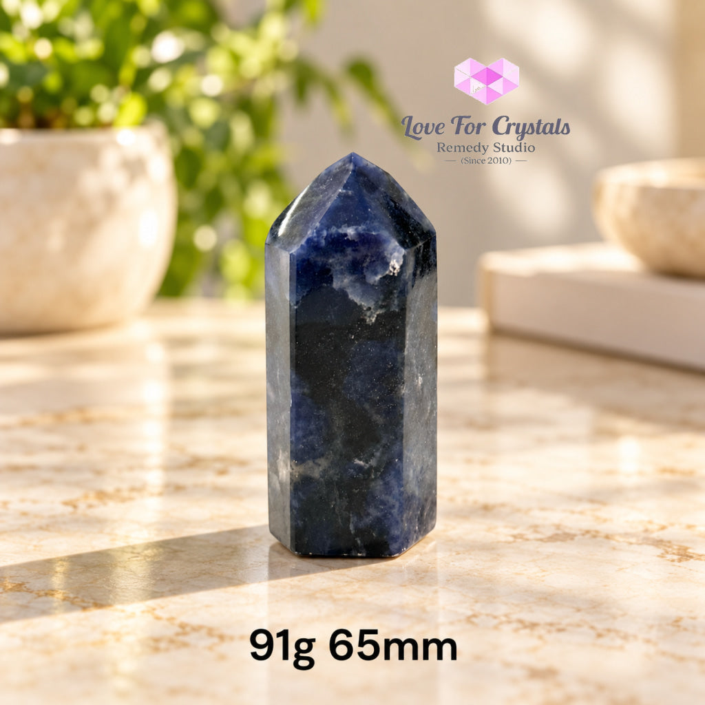 Blue Sodalite Tower (Brazil) Scam Shield - Sodalite