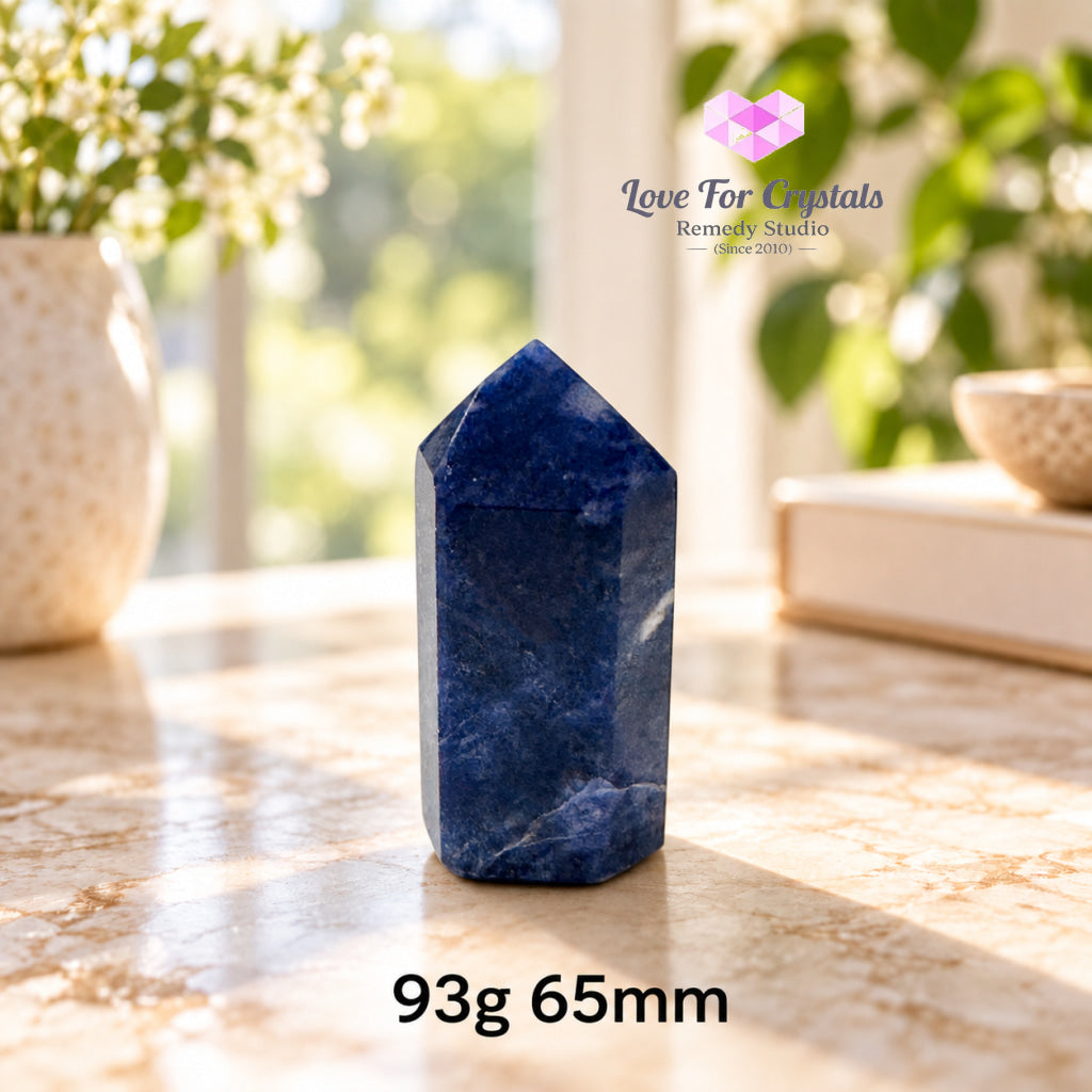 Blue Sodalite Tower (Brazil) Scam Shield - Sodalite