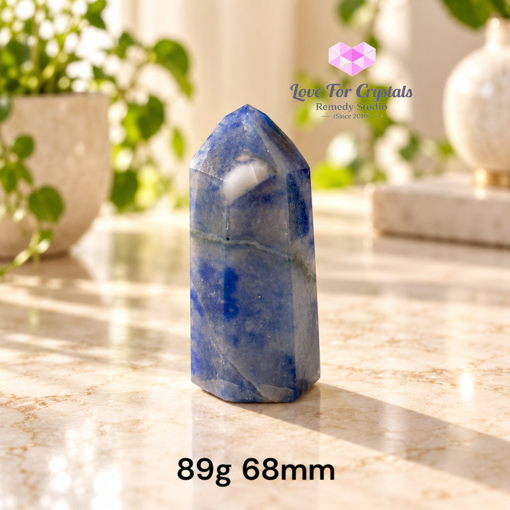 Blue Sodalite Tower (Brazil) Scam Shield - Sodalite