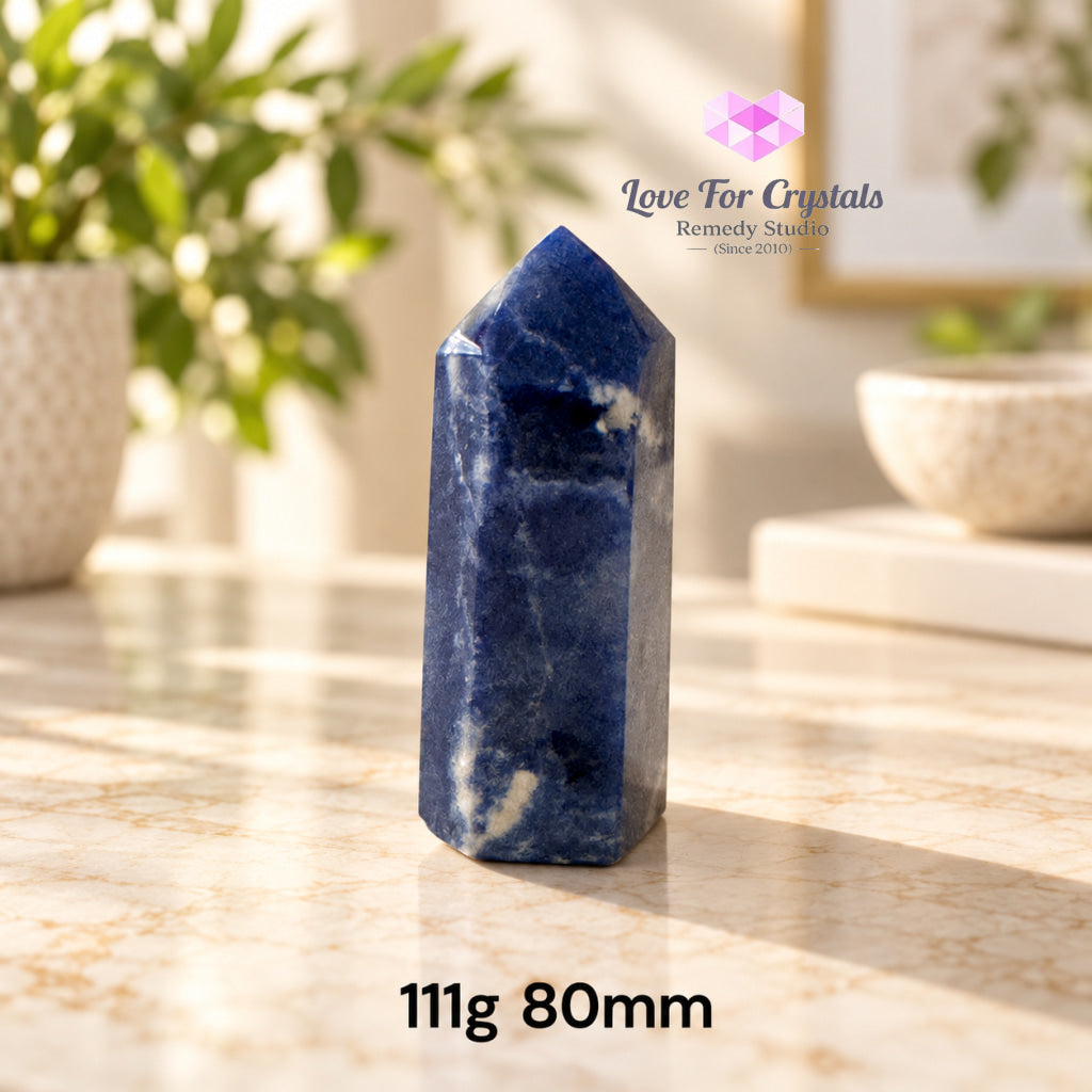 Blue Sodalite Tower (Brazil) Scam Shield - Sodalite