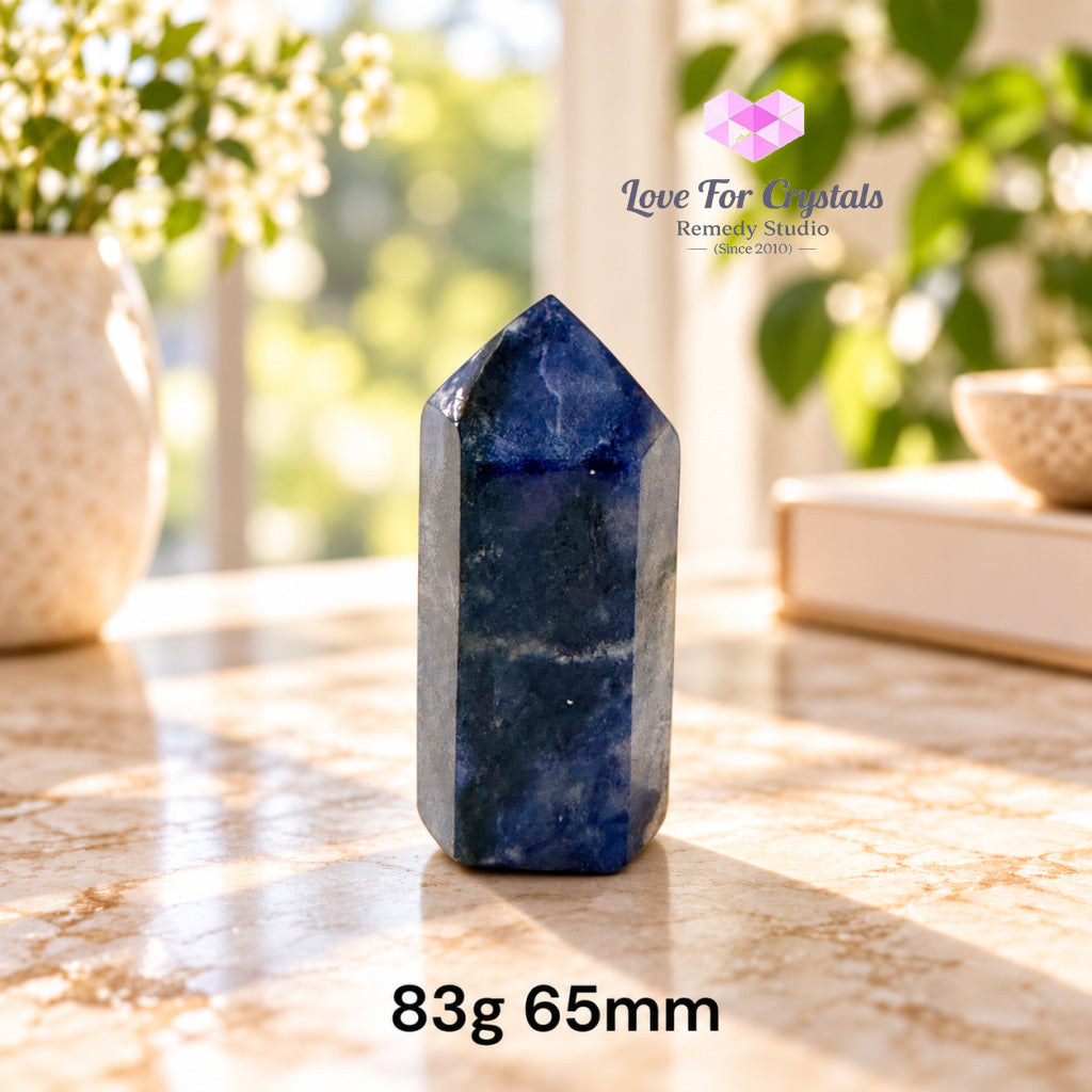 Blue Sodalite Tower (Brazil) Scam Shield - Sodalite