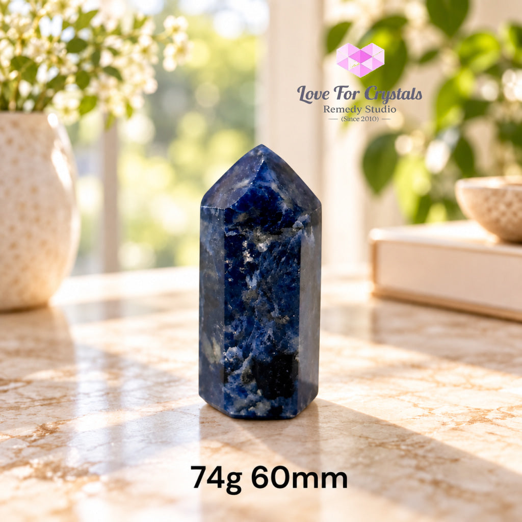 Blue Sodalite Tower (Brazil) Scam Shield - Sodalite