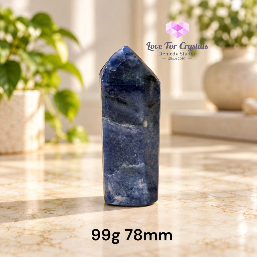 Blue Sodalite Tower (Brazil) Scam Shield - Sodalite