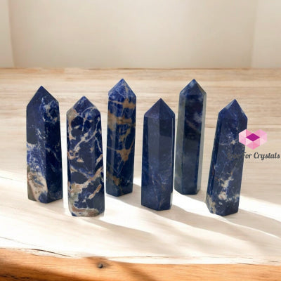 Blue Sodalite Tower Point 75mm (Calm Focus – Clear Expression – Inner Order) Pre-coded & Activated Sodalite