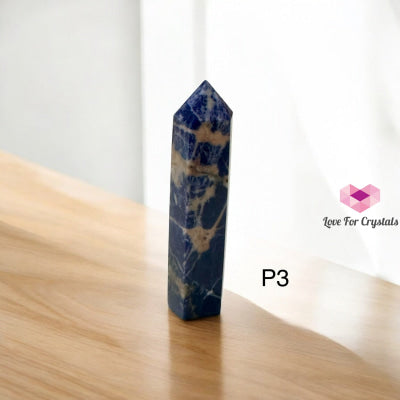 Blue Sodalite Tower Point 75mm (Calm Focus – Clear Expression – Inner Order) Pre-coded & Activated Photo 3 Sodalite