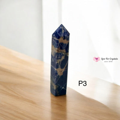 Blue Sodalite Tower Point 75mm (Calm Focus – Clear Expression – Inner Order) Pre-coded & Activated Photo 3 Sodalite