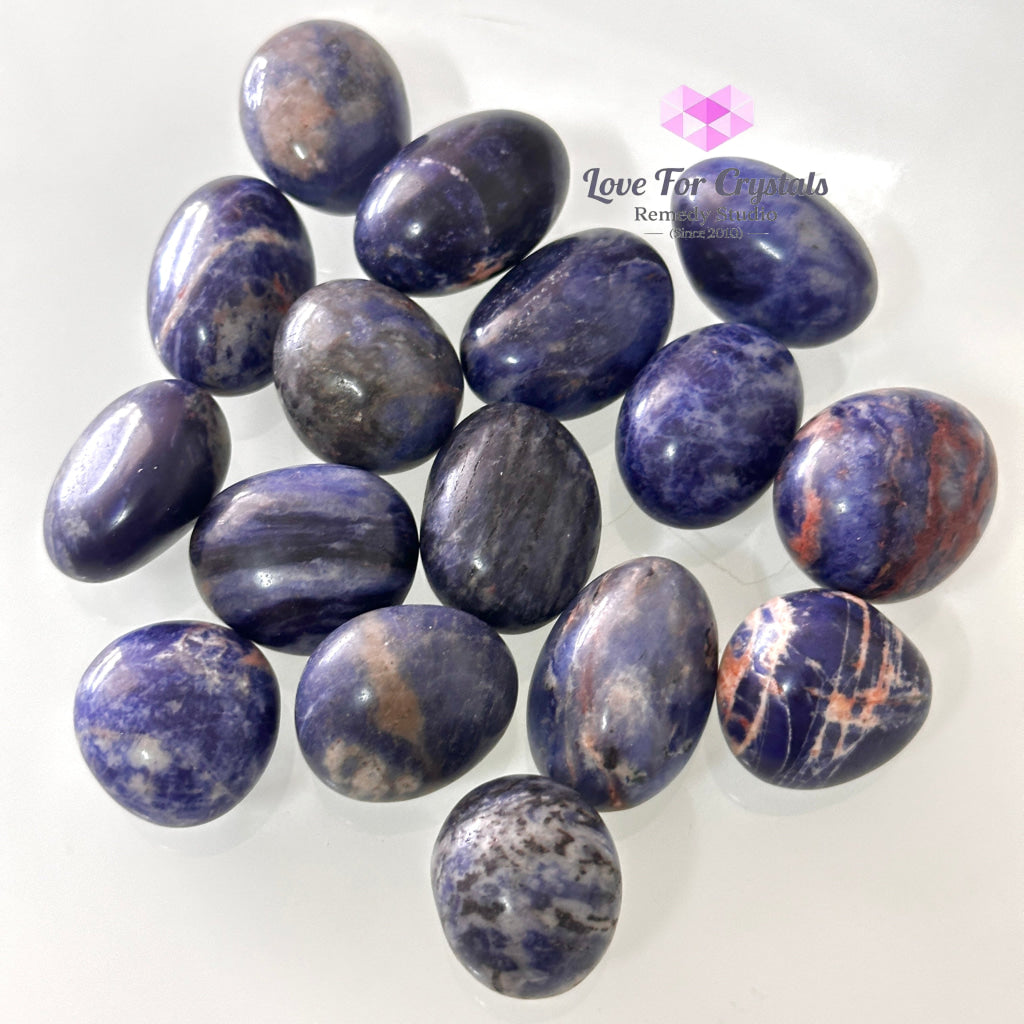 Blue Sodalite Tumbled Stone 20-30mm, Calming - Random Piece - Tumbled Stones