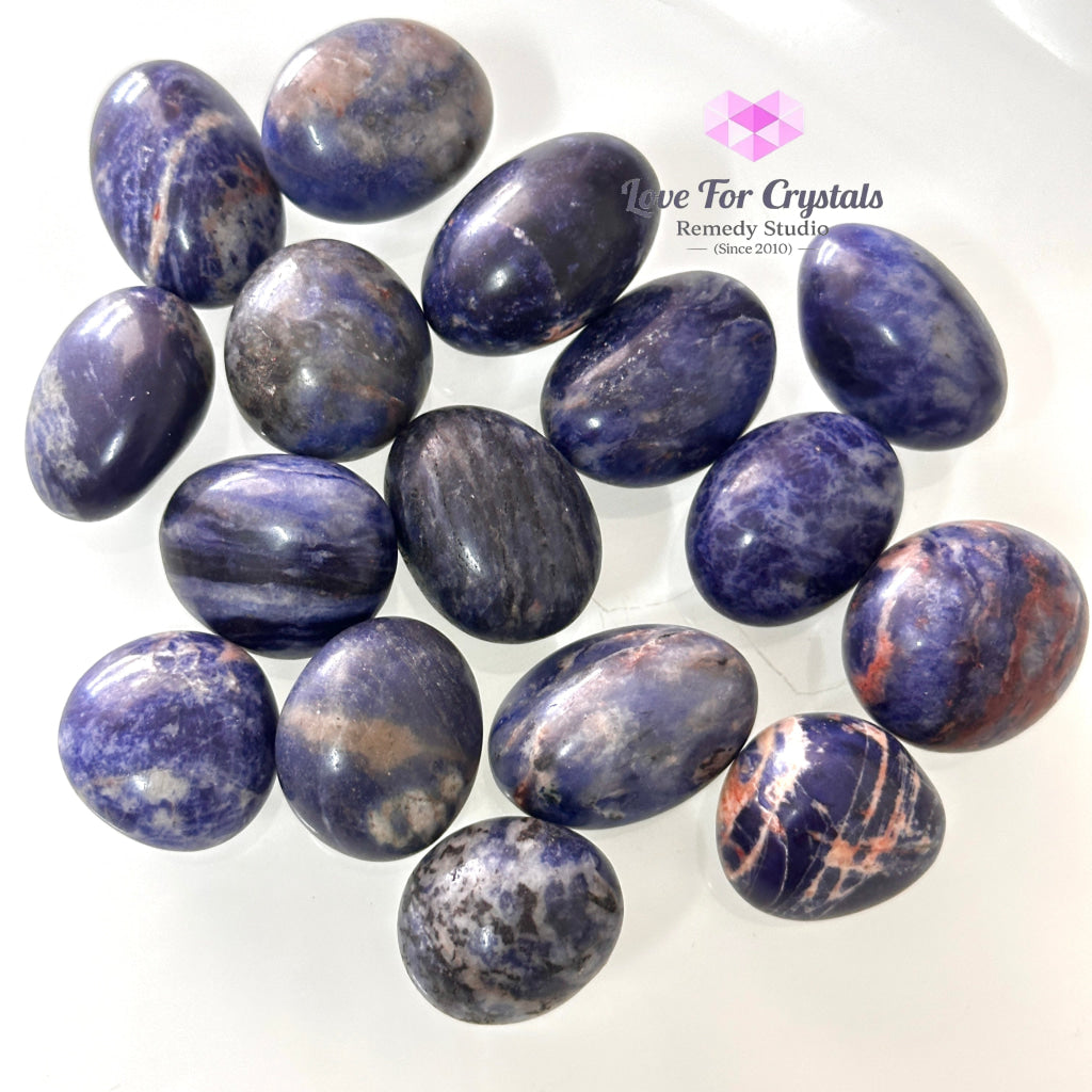 Blue Sodalite Tumbled Stone 20-30mm, Calming - Random Piece - Tumbled Stones