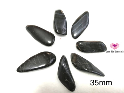 Blue Tigers Eye (Teardrop) Aa Quality 35Mm Per Piece Tumbled