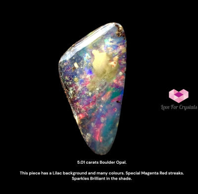 Boulder Opal from Australia 5.01 Carats Black Opal