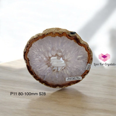 Brazilian Agate Slice (80-100mm) with stand Photo 11 Polished crystals