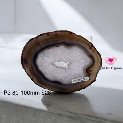 Brazilian Agate Slice (80-100mm) with stand Photo 3 Polished crystals