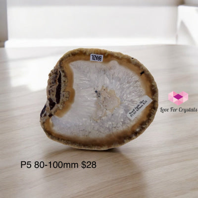 Brazilian Agate Slice (80-100mm) with stand Photo 5 Polished crystals