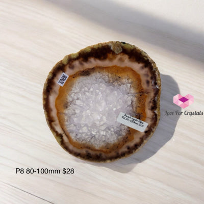 Brazilian Agate Slice (80-100mm) with stand Photo 8 Polished crystals