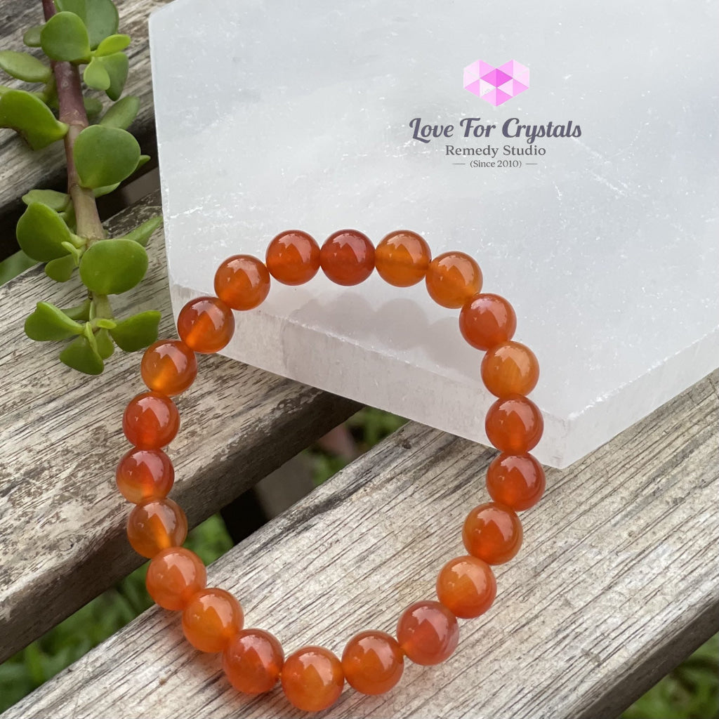 Carnelian Crystal Bracelet 8Mm 5.5 Bracelets & Bangles