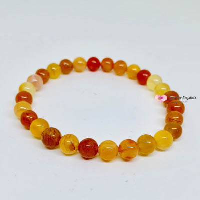 Carnelian Gemstone Energy Bracelet (Creativity) 6Mm Aa