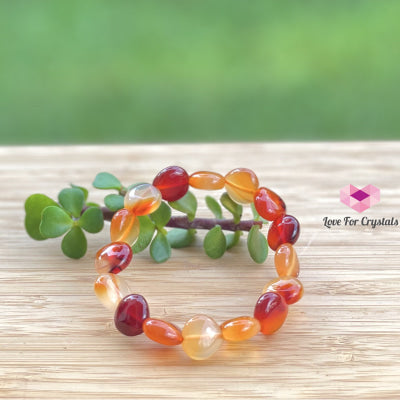 Carnelian Hearts Crystal Bracelet (12Mm) Bracelets & Bangles