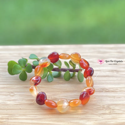Carnelian Hearts Crystal Bracelet (12Mm) Bracelets & Bangles