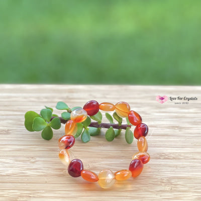 Carnelian Hearts Crystal Bracelet (12Mm) Bracelets & Bangles