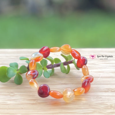 Carnelian Hearts Crystal Bracelet (12Mm) Bracelets & Bangles