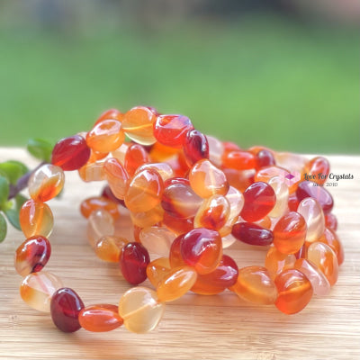 Carnelian Hearts Crystal Bracelet (12Mm) Bracelets & Bangles