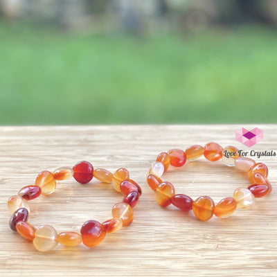 Carnelian Hearts Crystal Bracelet (12Mm) Bracelets & Bangles