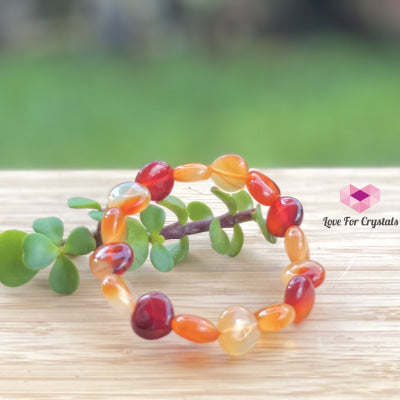 Carnelian Hearts Crystal Bracelet (12Mm) Bracelets & Bangles