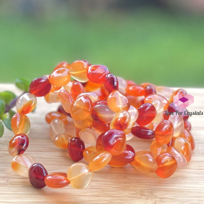 Carnelian Hearts Crystal Bracelet (12Mm) Bracelets & Bangles