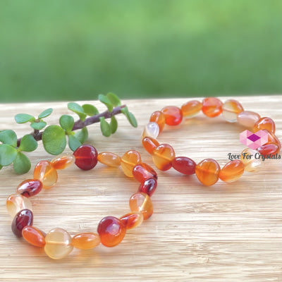 Carnelian Hearts Crystal Bracelet (12Mm) Bracelets & Bangles