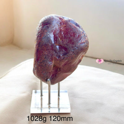 Carnelian Natural Form With Acrylic Stand(Large) Brazil Aaa Grade 1028G 120Mm Raw Crystal