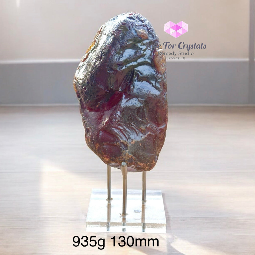 Carnelian Natural Form With Acrylic Stand(Large) Brazil Aaa Grade 935G 130Mm Raw Crystal