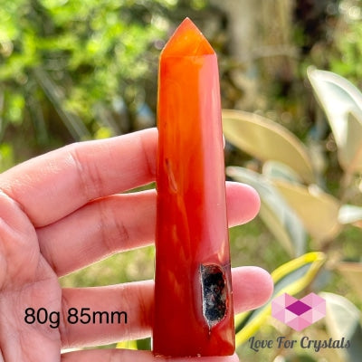 Carnelian Obelisk Tower (Indonesia) 80G 85Mm Polished Crystals