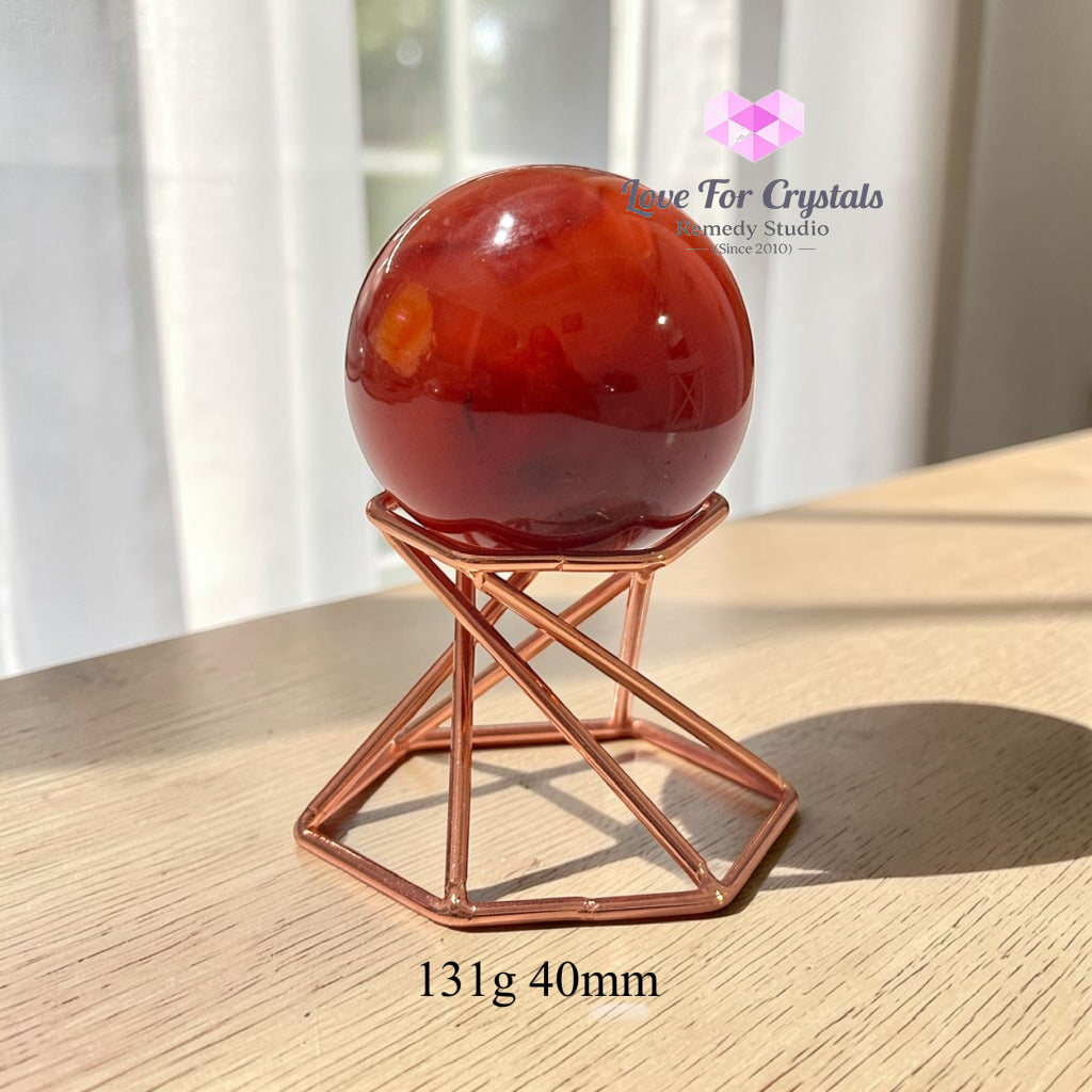 Carnelian Sphere (Brazil) - 131g 40mm - Crystal sphere
