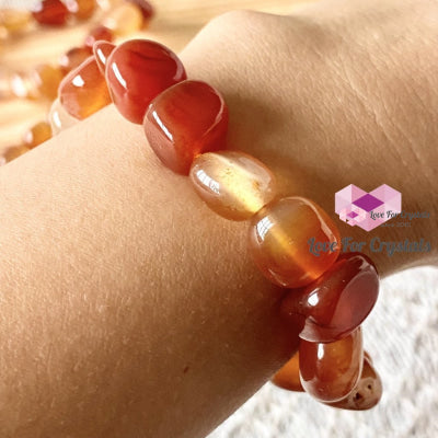 Carnelian Tumbled Bracelet (Brazil) Bracelets & Bangles