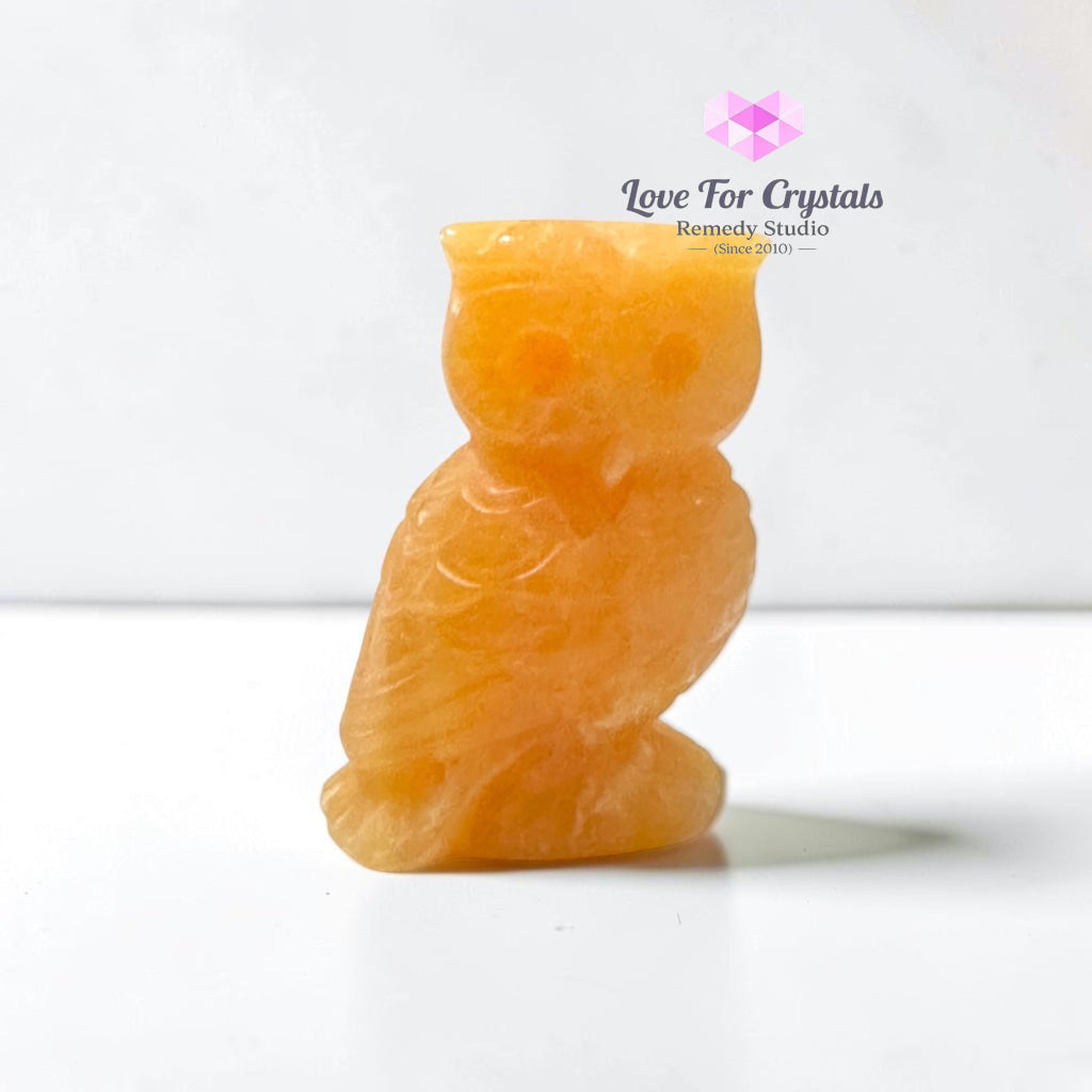Carved Crystal Owl - Carved crystals