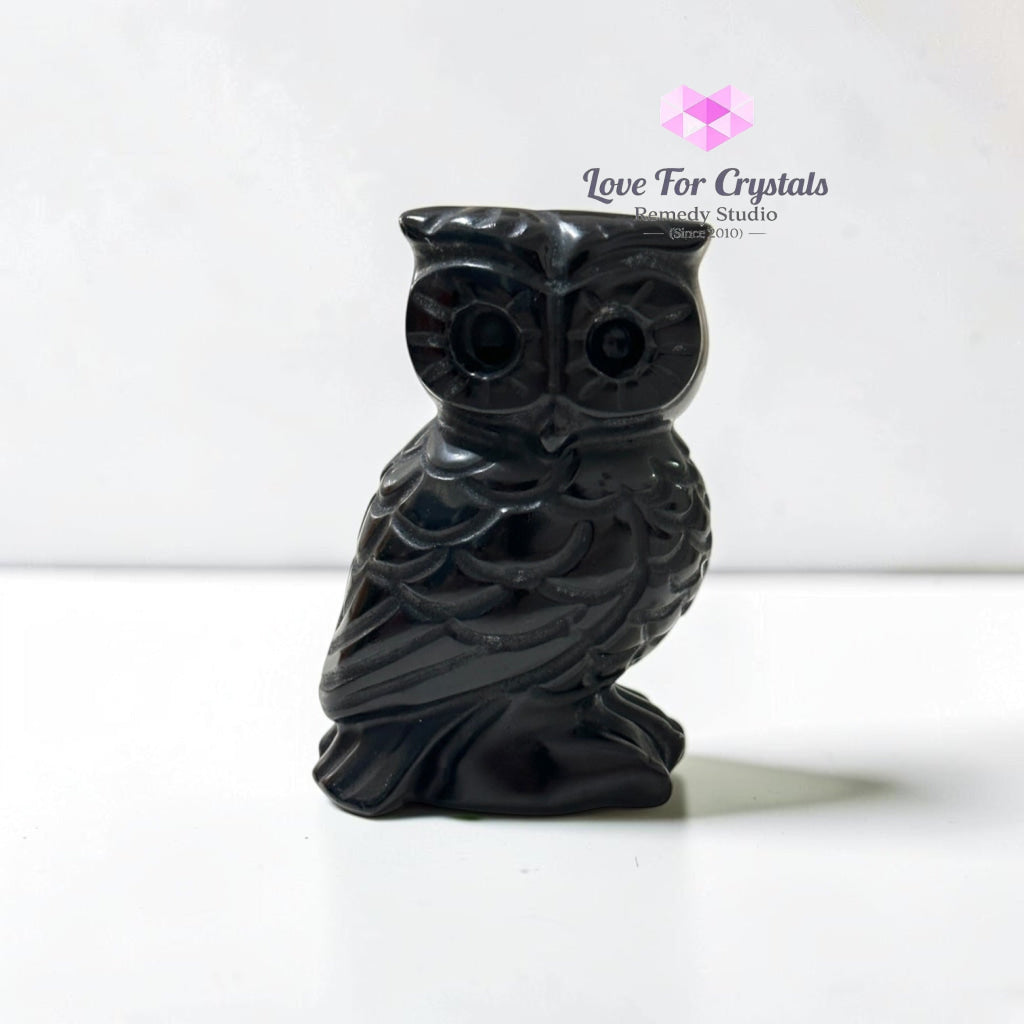 Carved Crystal Owl - Carved crystals