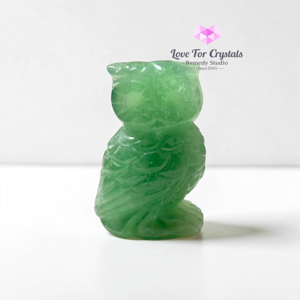 Carved Crystal Owl - Carved crystals