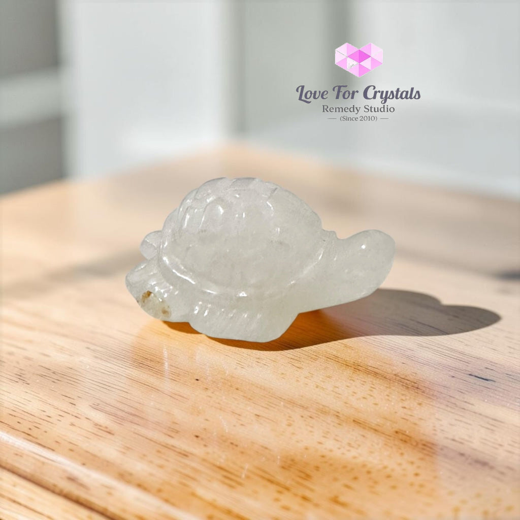 Carved Crystal TURTLE 80mm - Carving crystal