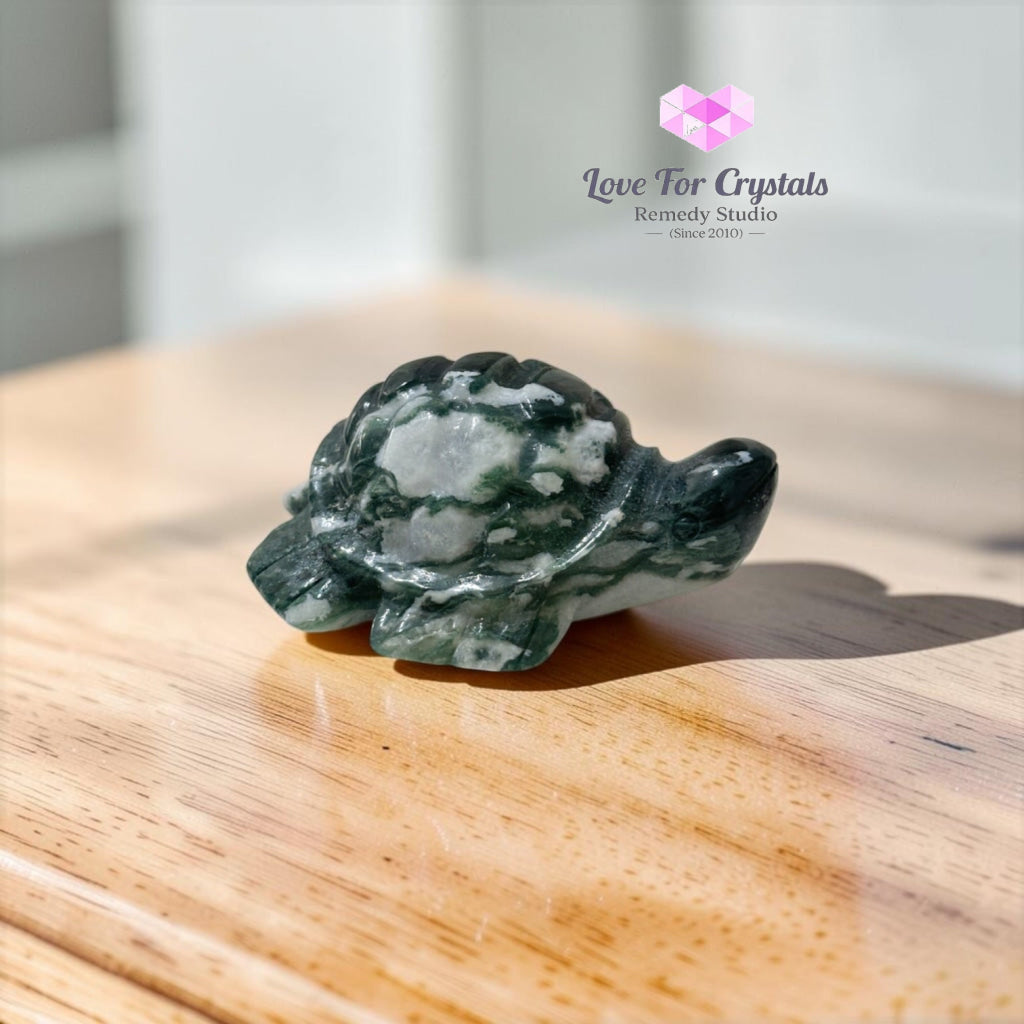 Carved Crystal TURTLE 80mm - Carving crystal